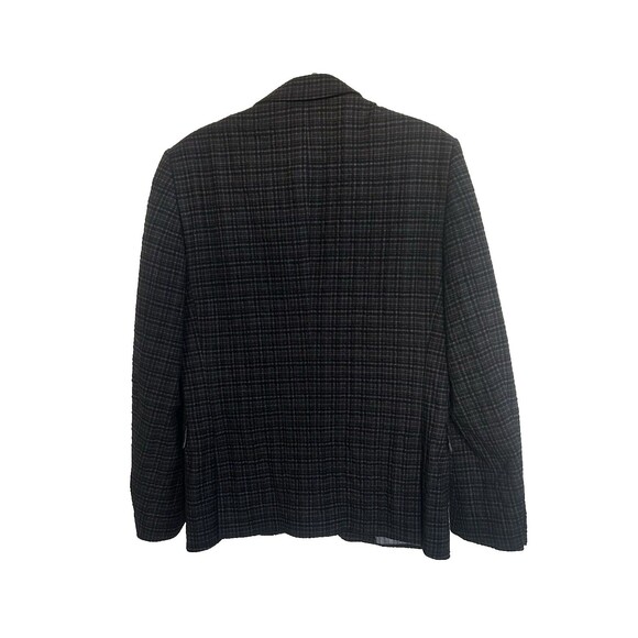 John Varvatos Austin Jacket Black/Gray Texture Plaid Wool/Angora Sz Italy 48 NWT - Picture 3 of 16
